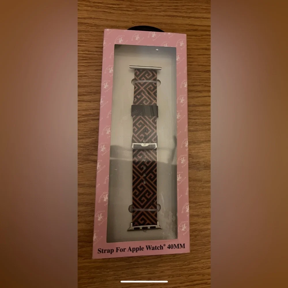 Black and Orange Geometric Apple Watch Strap 40MM